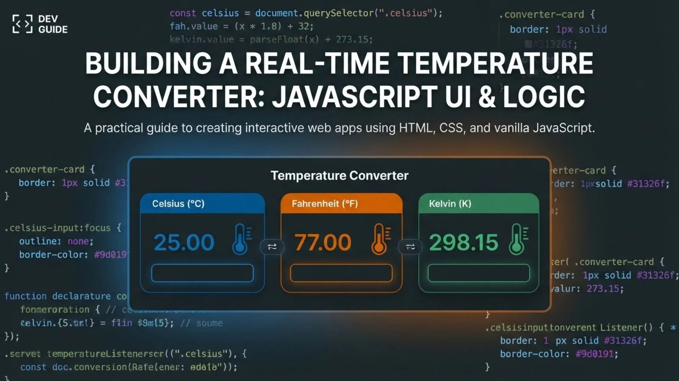 How to Build a Real-Time Temperature Converter in JavaScript